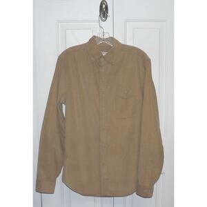 Merona Men's Button-Down Long Sleeve Corduroy Shirt in Cookie Crumb Brown SM $25